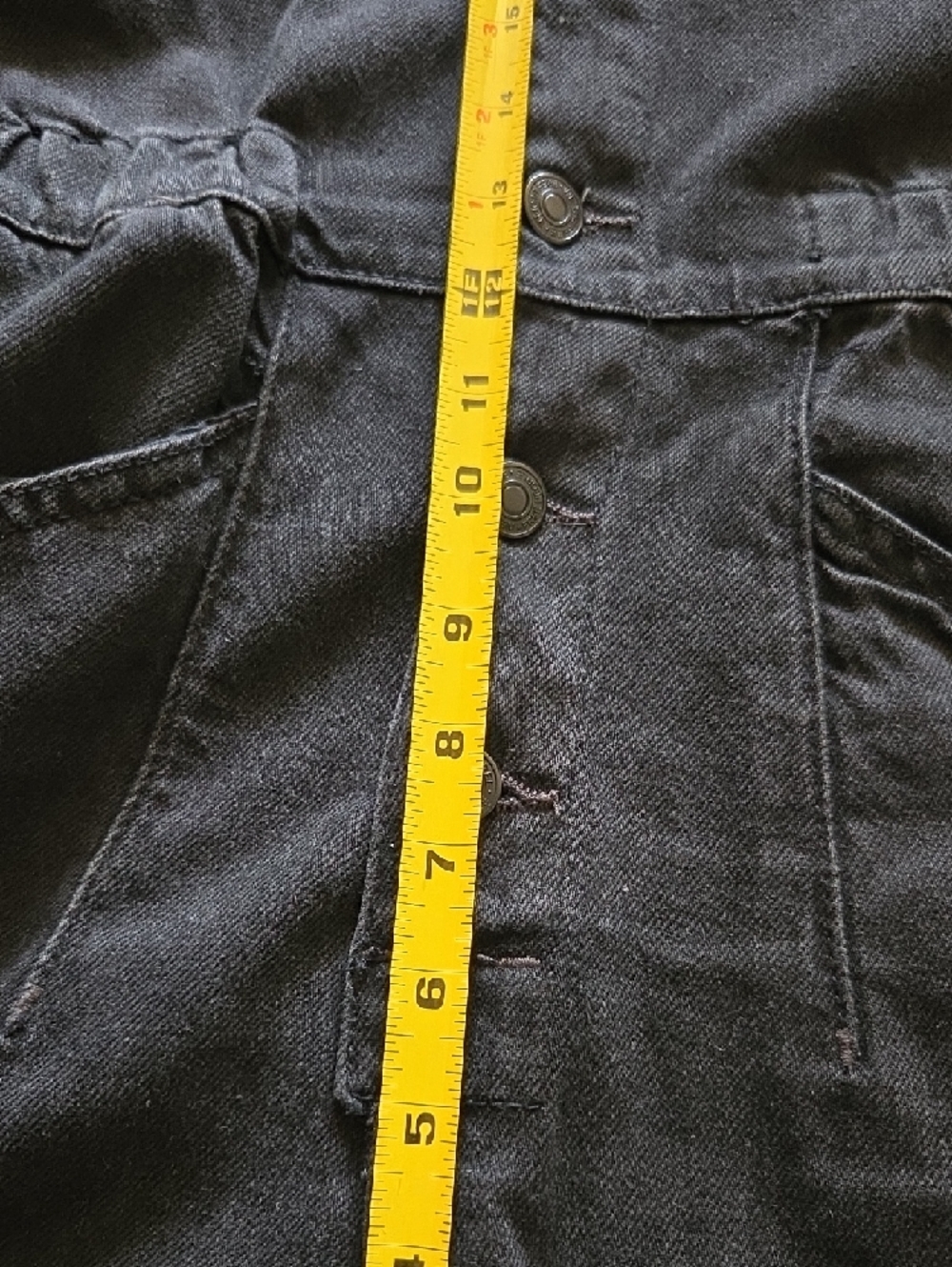 We The Free Marci Denim Black Short-Sleeve Utility Jumpsuit Sz XS 100% Cotton - Picture 15 of 16